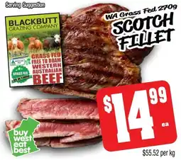Farmer Jack's Wa grass fed scotch fillet offer