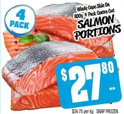 Farmer Jack's Windy cape skin on salmon portions offer