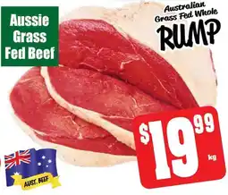 Farmer Jack's Australian grass fed whole rump offer