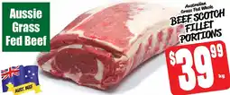 Farmer Jack's Beef scotch fillet portions offer
