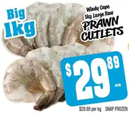 Farmer Jack's Windy Cape Large Raw PRAWN CUTLETS offer
