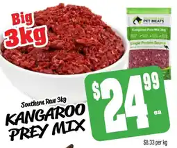 Farmer Jack's Southern raw kangaroo prey mix offer