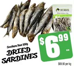 Farmer Jack's Southern raw dried sardines offer