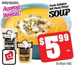 Farmer Jack's Fresh delights wa made soup offer