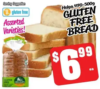Farmer Jack's Helga gluten free bread offer