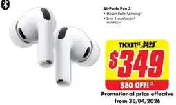 The Good Guys AirPods Pro 3 offer