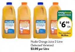Farmer Jack's Nudie Orange Juice offer
