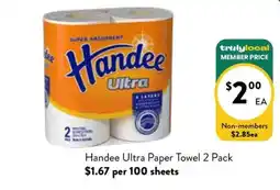 Farmer Jack's Handee Ultra Paper Towel offer