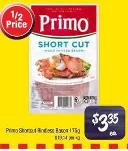 Farmer Jack's Primo Shortcut Rindless Bacon offer