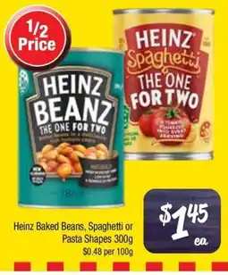 Farmer Jack's Heinz Baked Beans, Spaghetti or Pasta Shapes offer