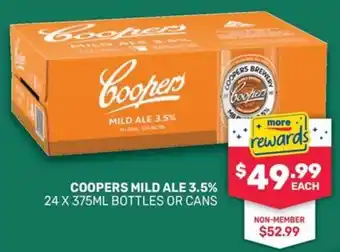 Coopers mild ale 3.5%