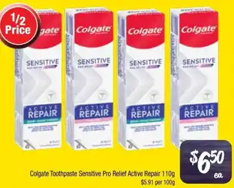 Farmer Jack's Colgate Toothpaste Sensitive Pro Relief Active Repair offer