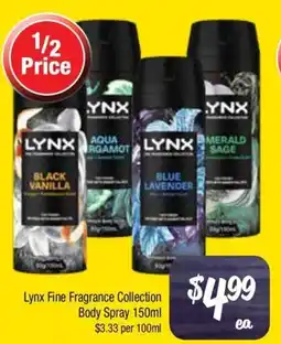 Farmer Jack's Lynx Fine Fragrance Collection Body Spray offer