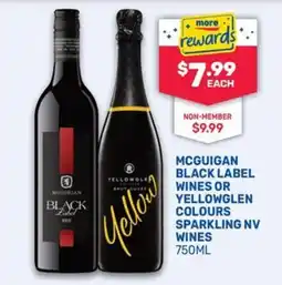SipnSave Miguigan black label wines or yellowglen colours sparkling nv wines offer