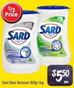Farmer Jack's Sard Stain Remover offer