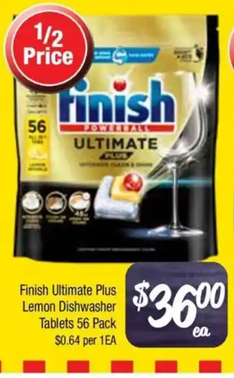 Farmer Jack's Finish Ultimate Plus Lemon Dishwasher Tablets offer