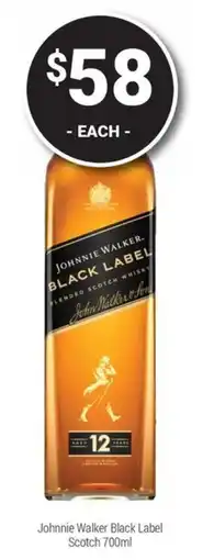 Super Cellars Johnnie Walker Black Label Scotch offer