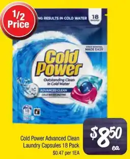 Farmer Jack's Cold Power Advanced Clean Laundry Capsules offer
