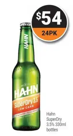 Super Cellars Hahn SuperDry 3.5% offer