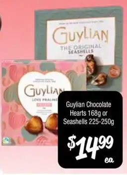 Farmer Jack's Guylian Chocolate Hearts or Seashells offer