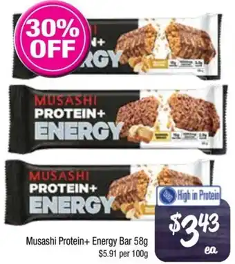 Farmer Jack's Musashi Protein+ Energy Bar offer