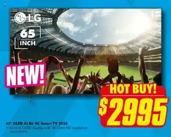 The Good Guys LG 65" OLED AI B6 4K Smart TV 2026 offer