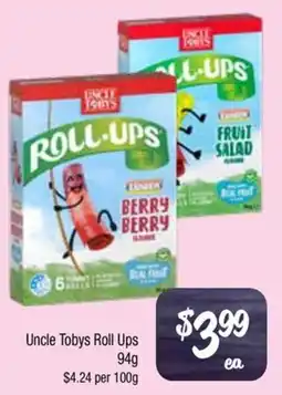 Farmer Jack's Uncle Tobys Roll Ups offer