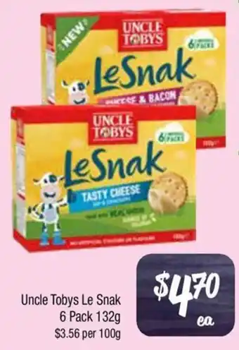 Farmer Jack's Uncle Tobys Le Snak offer