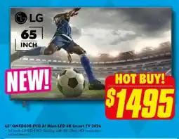 The Good Guys LG 65" QNED80B EVO Al Mini-LED 4K Smart TV 2026 offer