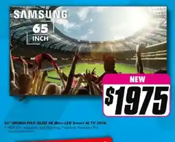 The Good Guys Samsung 65" QN80H NEO QLED 4K Mini-LED Smart Al TV 2026 offer