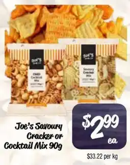 Farmer Jack's Joe's Savoury Cracker or Cocktail Mix offer
