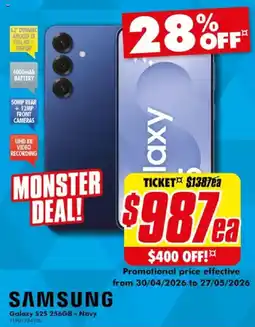 The Good Guys Samsung Galaxy 256GB - Navy offer