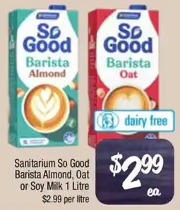 Farmer Jack's Sanitarium So Good Barista Almond, Oat or Soy Milk offer