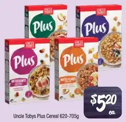 Farmer Jack's Uncle Tobys Plus Cereal offer