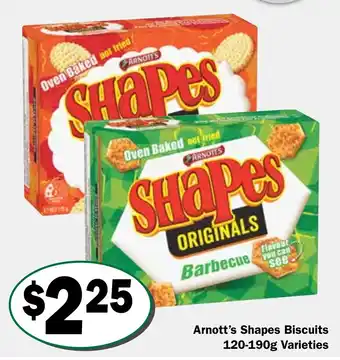 Friendly Grocer Arnott's Shapes Biscuits Varieties offer