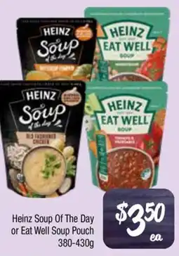 Farmer Jack's Heinz Soup Of The Day or Eat Well Soup Pouch offer