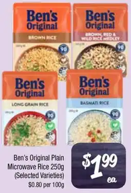 Farmer Jack's Ben's Original Plain Microwave Rice offer