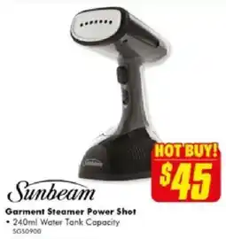 The Good Guys Sunbeam Garment Steamer Power Shot offer