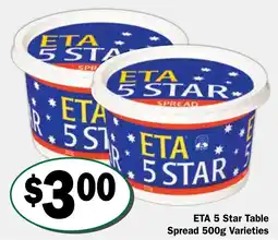 Friendly Grocer ETA 5 Star Table Spread Varieties offer