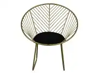 Venus Iron Armchair with Fabric Seat