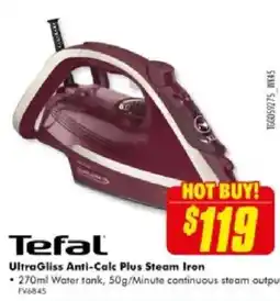 The Good Guys Tefal UltraGliss Anti-Calc Plus Steam Iron offer