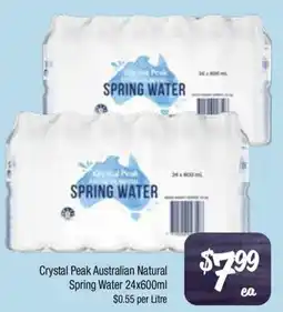 Farmer Jack's Crystal Peak Australian Natural Spring Water offer