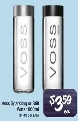 Farmer Jack's Voss Sparkling or Still Water offer
