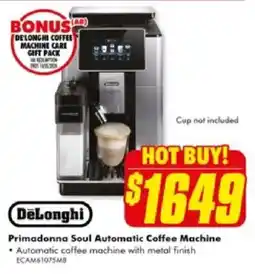 The Good Guys DeLonghi Primadonna Soul Automatic Coffee Machine offer