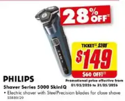 The Good Guys PHILIPS Shaver Series 5000 SkinlQ offer