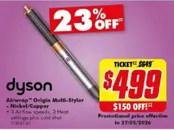 The Good Guys dyson Airwrap" Origin Multi-Styler - Nickel/Copper offer