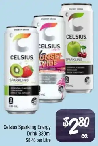 Farmer Jack's Celsius Sparkling Energy Drink offer