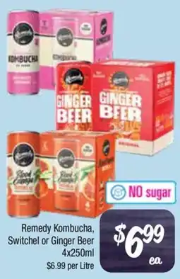 Farmer Jack's Remedy Kombucha, Switchel or Ginger Beer offer