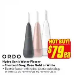 The Good Guys ORDO Hydro Sonic Water Flosser - Charcoal Grey, Rose Gold or White offer