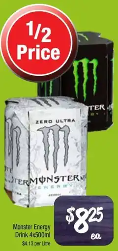 Farmer Jack's Monster Energy Drink offer